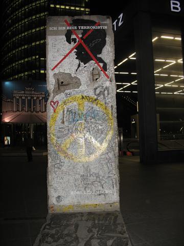 A piece of the Berlin Wall at ...